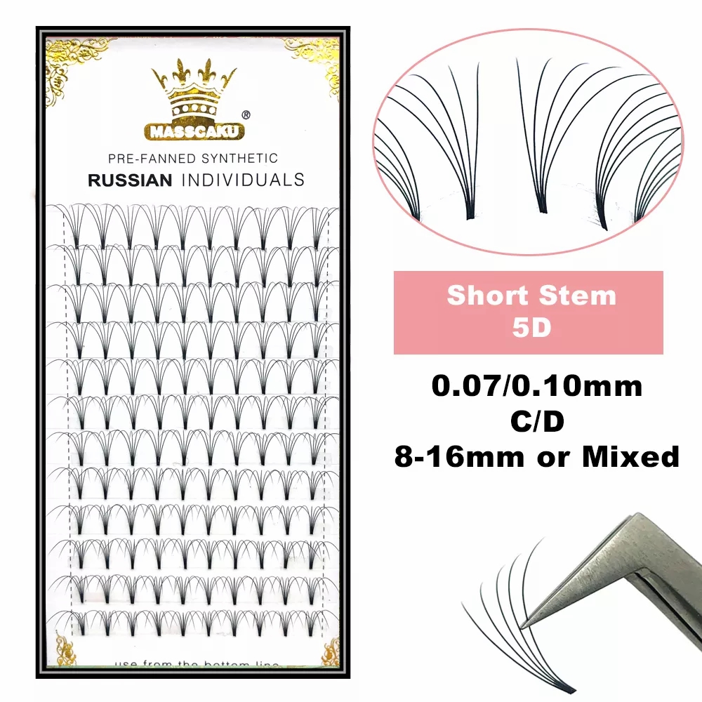 Eyelash Extension Russian Volume - MASSCAKU Premade Russo Volume Stelo Corto