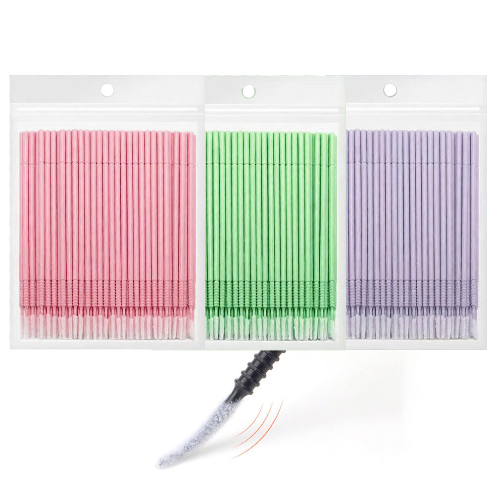 Eyelash Extension Examples - 500 pz. Spazzolini/Applicatori per la Pulizia