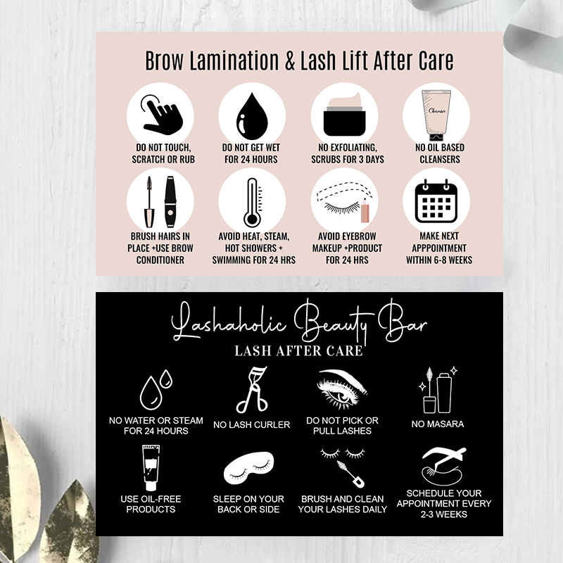 Eyelash Extension Aftercare - Estensioni delle ciglia personalizzate Carte fedeltà
