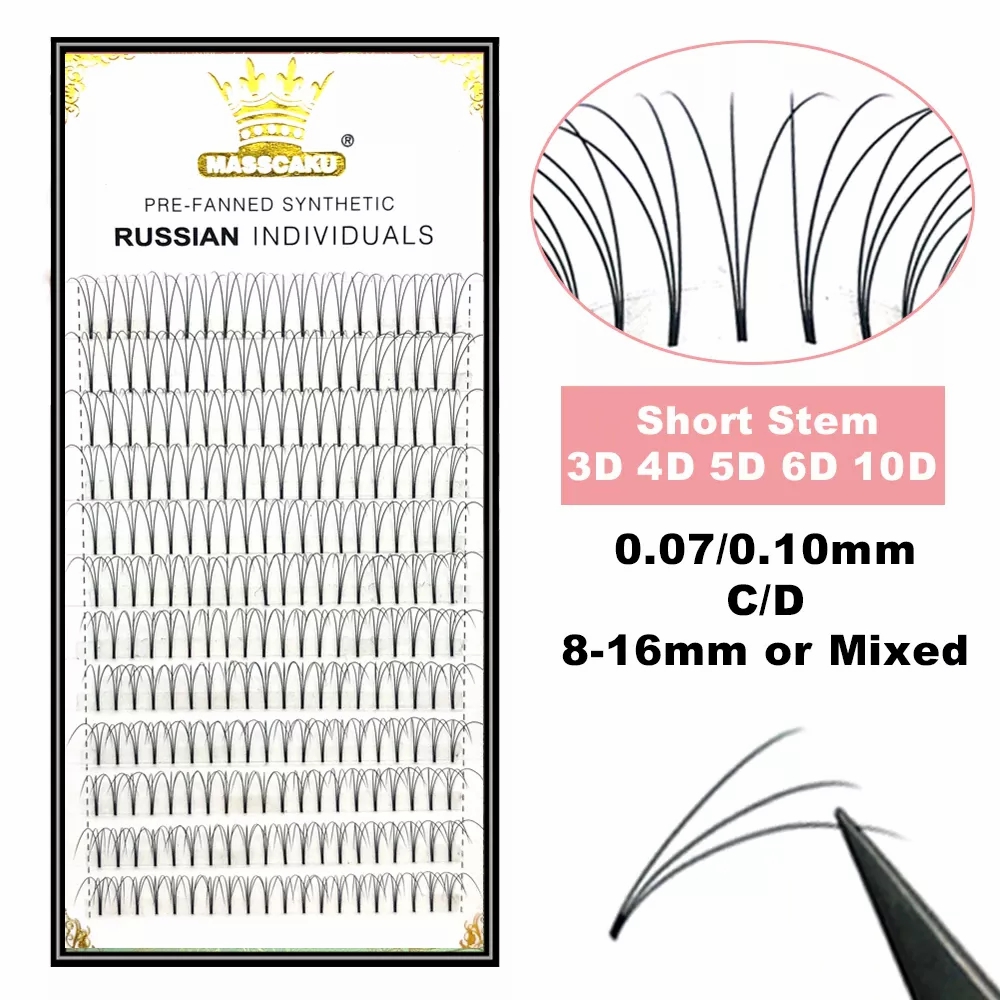 Eyelash Extension Or Extensions - MASSCAKU Ciglia Premade Ventole Larghe 3d/4d/5d/6d/10d/20d