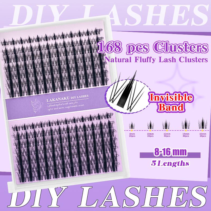Eyelash Extension Individual - Ciglia Naturali a Ciuffetti, Applicazione Facile,
