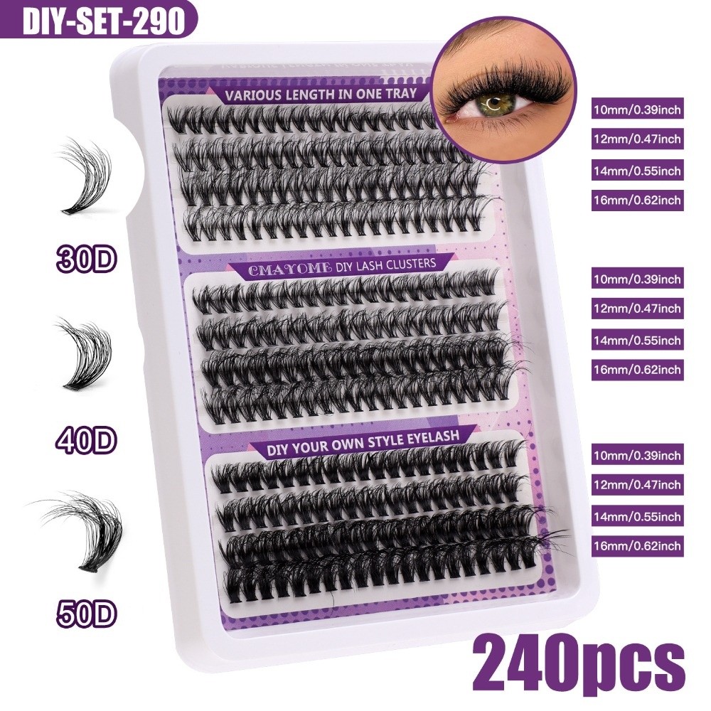 Eyelash Extension Wispy - Ciglia Finte dall'Aspetto Naturale, Stile Wispy,