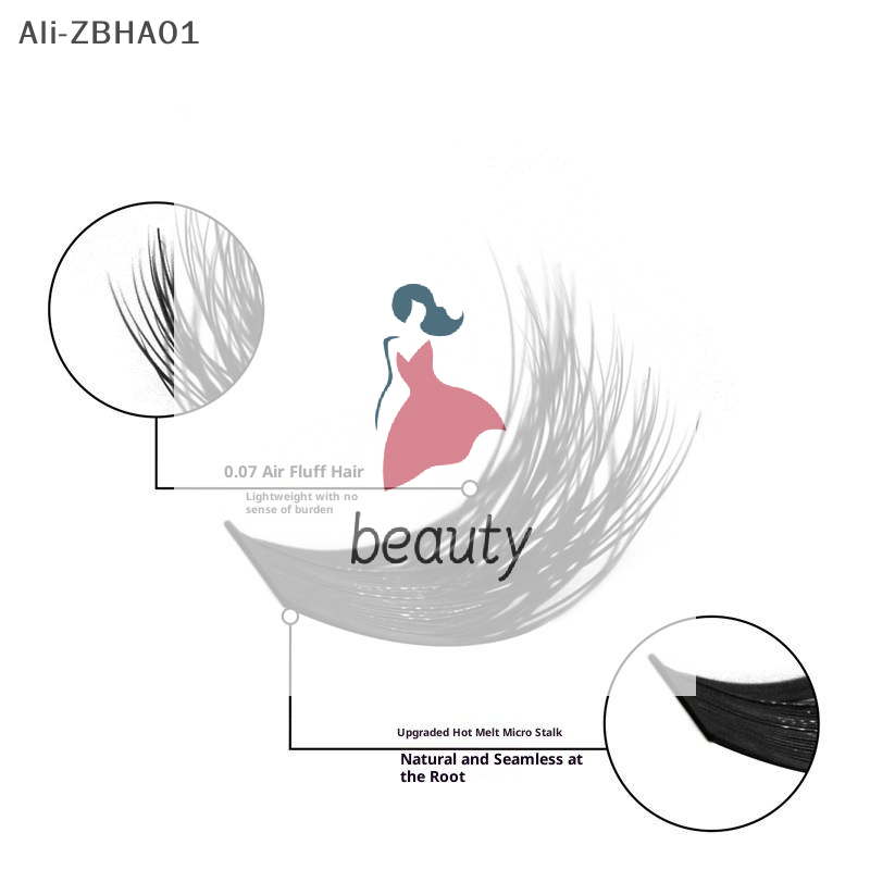 Eyelash Extension Wispy - Ciglia Finte 3D Effetto Visone, Extension