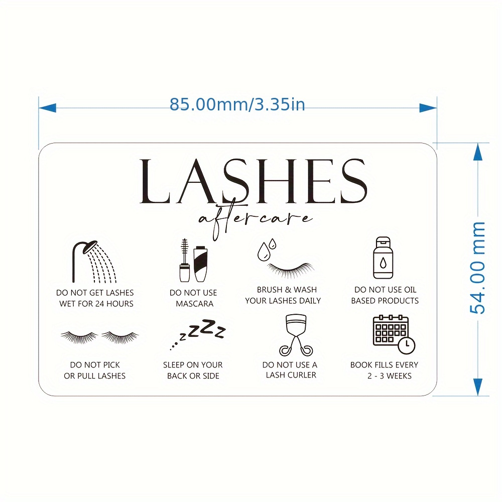50 carte trasparenti in plasti - Eyelash Extension Aftercare recensione e prezzo
