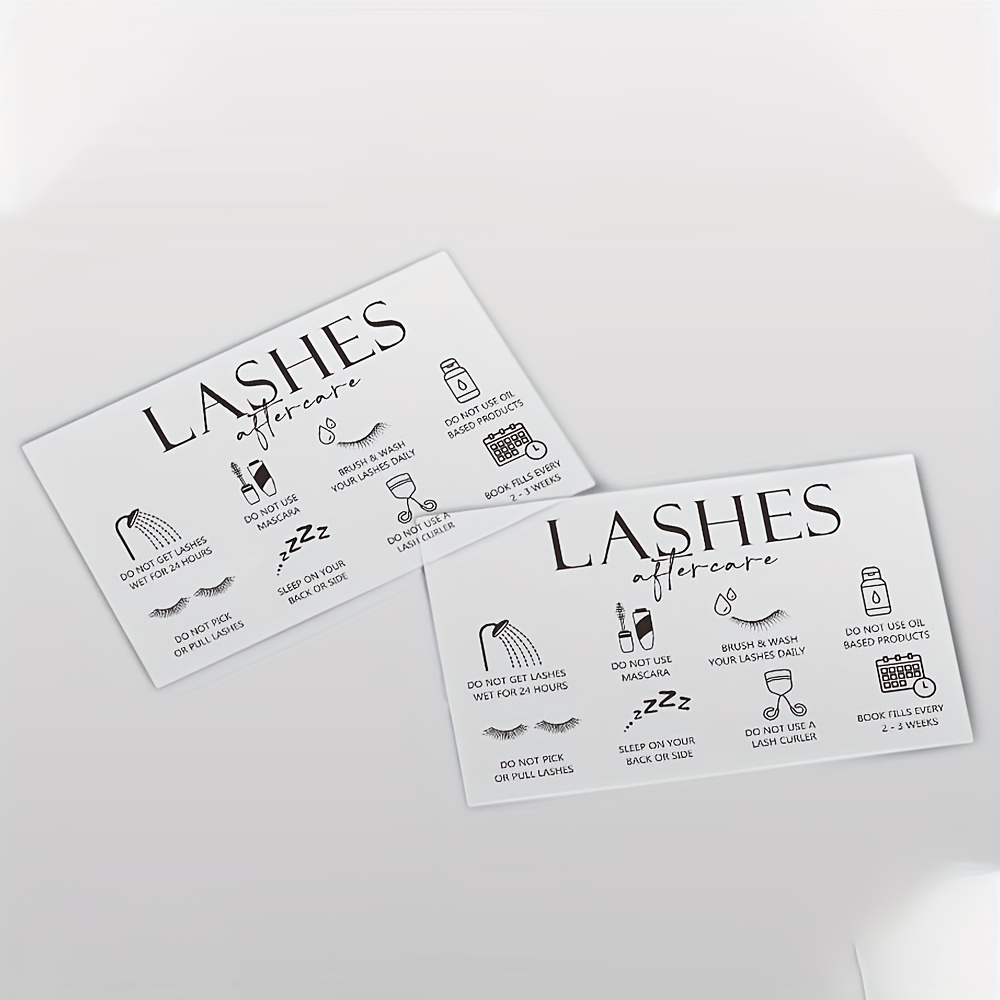 50 carte trasparenti in plasti - Eyelash Extension Aftercare recensione e prezzo