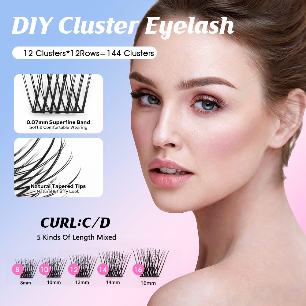 144 pcs ciglia segmentate a gr - Eyelash Extension Russian Volume recensione e prezzo