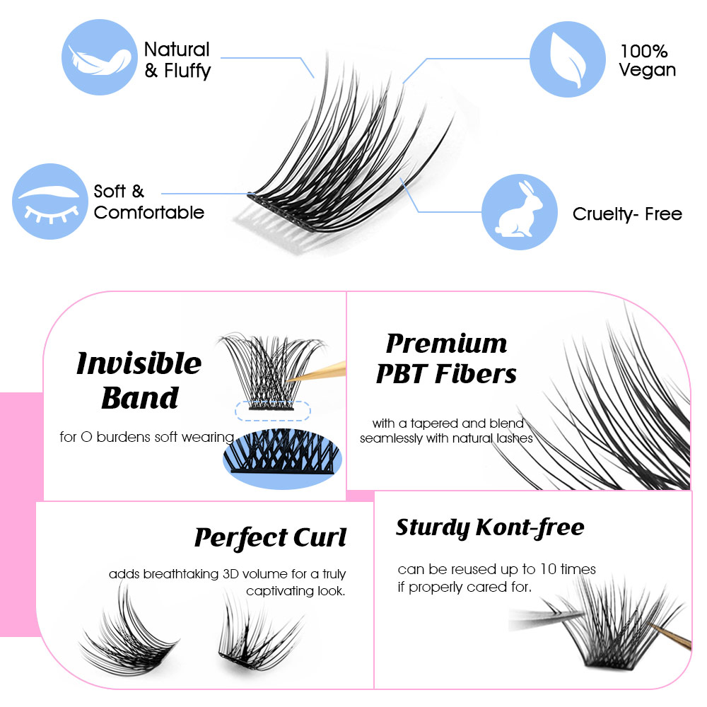 144 pcs ciglia segmentate a gr - Eyelash Extension Russian Volume recensione e prezzo